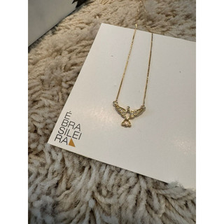 ✨ Máxi Colar Espírito Santo Dourado com Brilho ✨