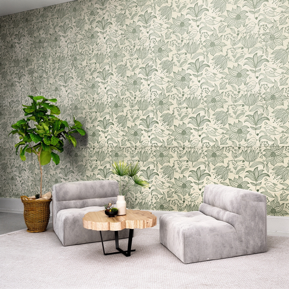 18 Metros Papel de Parede para Quarto Floral Vintage Papel de Parede para Sala Adesivo Autocolante