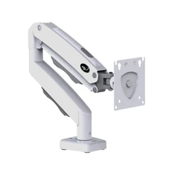 Suporte Ergonômico de Mesa, Monitor 17" a 35", Pistão a Gás, Giro 360°, até 9kg, Branco, F80W, ELG