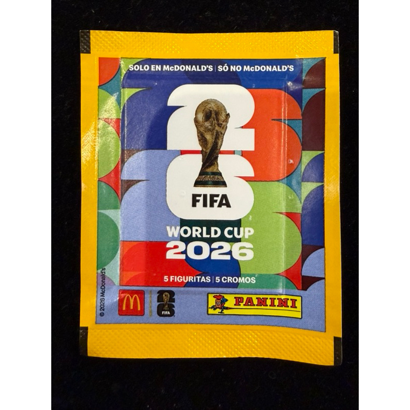 FIGURINHA COPA MUNDO 2026 - PACOTE COM 5 FIGURINHAS, PROMOÇÃO MCDONALDS