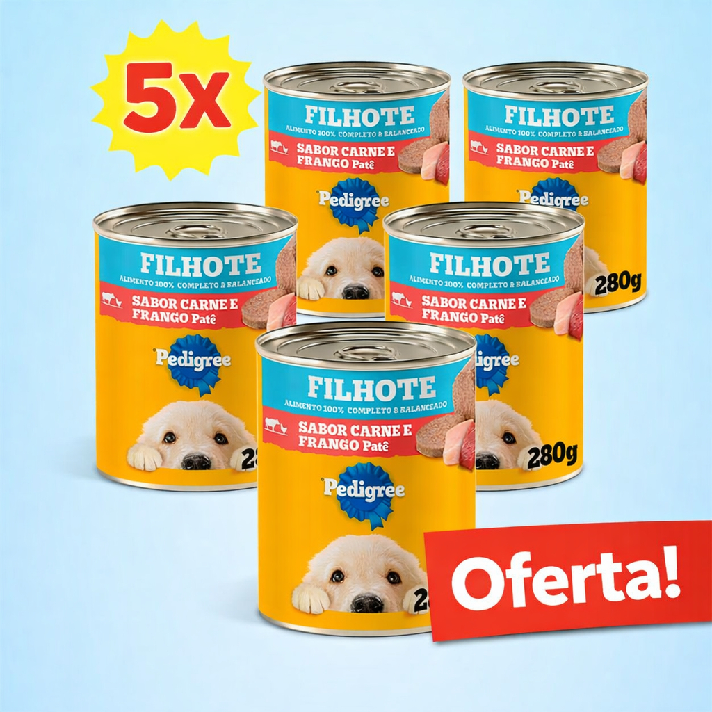 LATAS PEDIGREE FILHOTE CARNE E FRANGO 290gr
