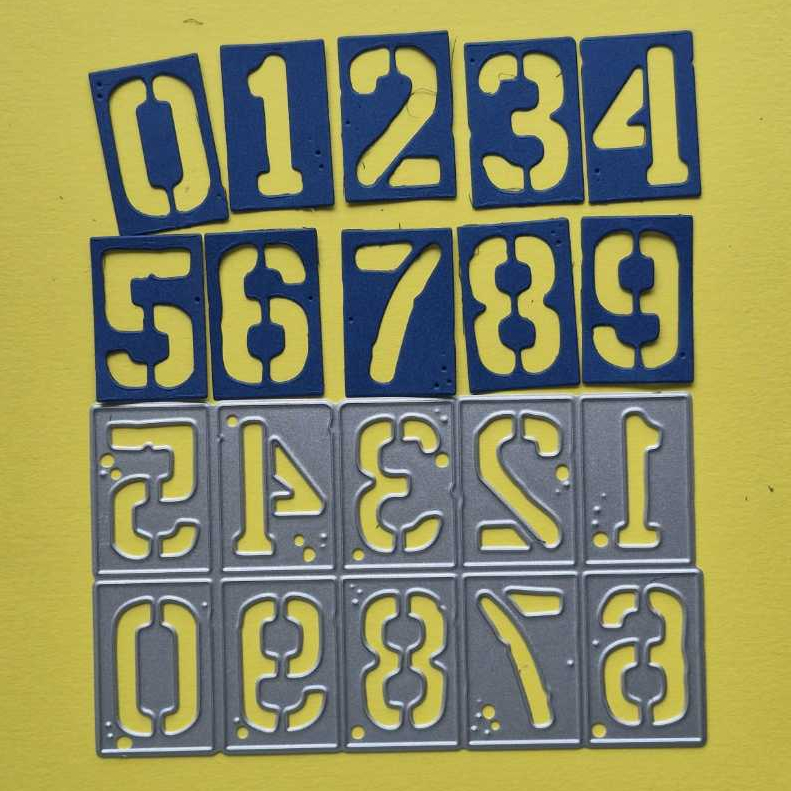 Faca de Corte Números Quadrados 2,8 cm para Máquina Emboss e Scrap