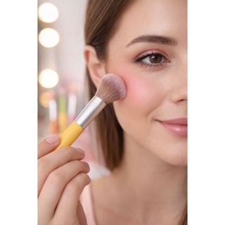 Love Rain Conjunto de 4 Pincéis 2em 1 de Maquiagem para Aplicação Suave e Precisa em Fundo e Blush em Oferta na Shopee