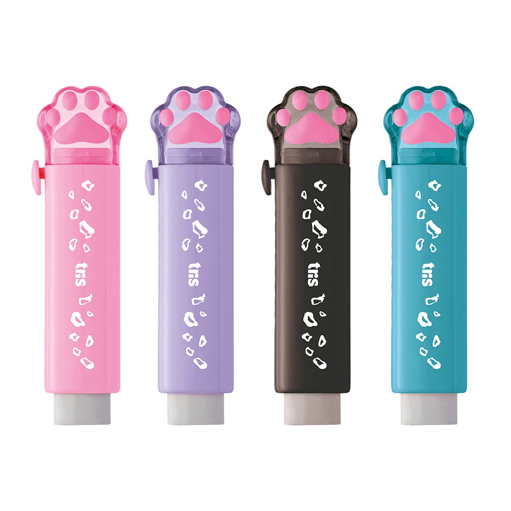 Caneta Borracha Patinha Fluffy Holic Pets Material Escolar Papelaria Fofa e Criativa Kawaii Tris