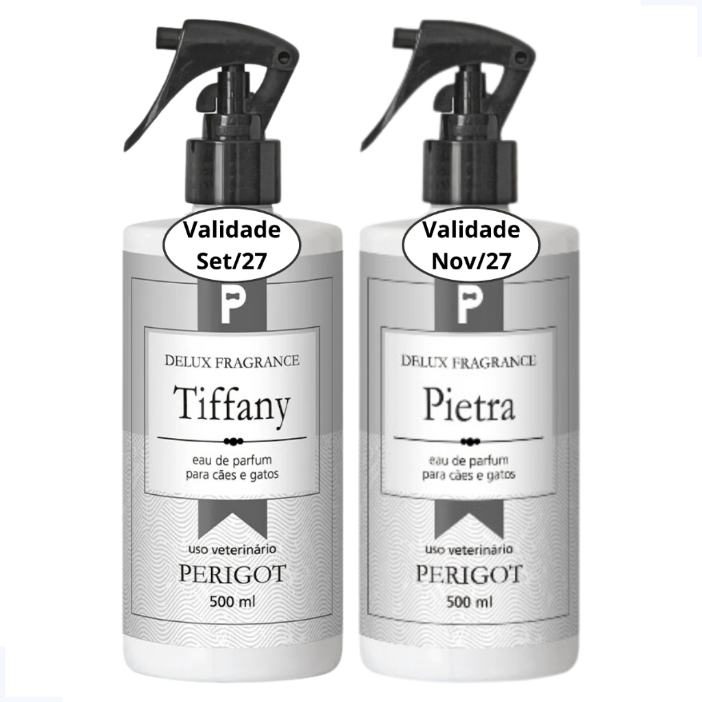 Kit Colônia Perfume Pet Delux Tiffany E Pietra Perigot 500ml