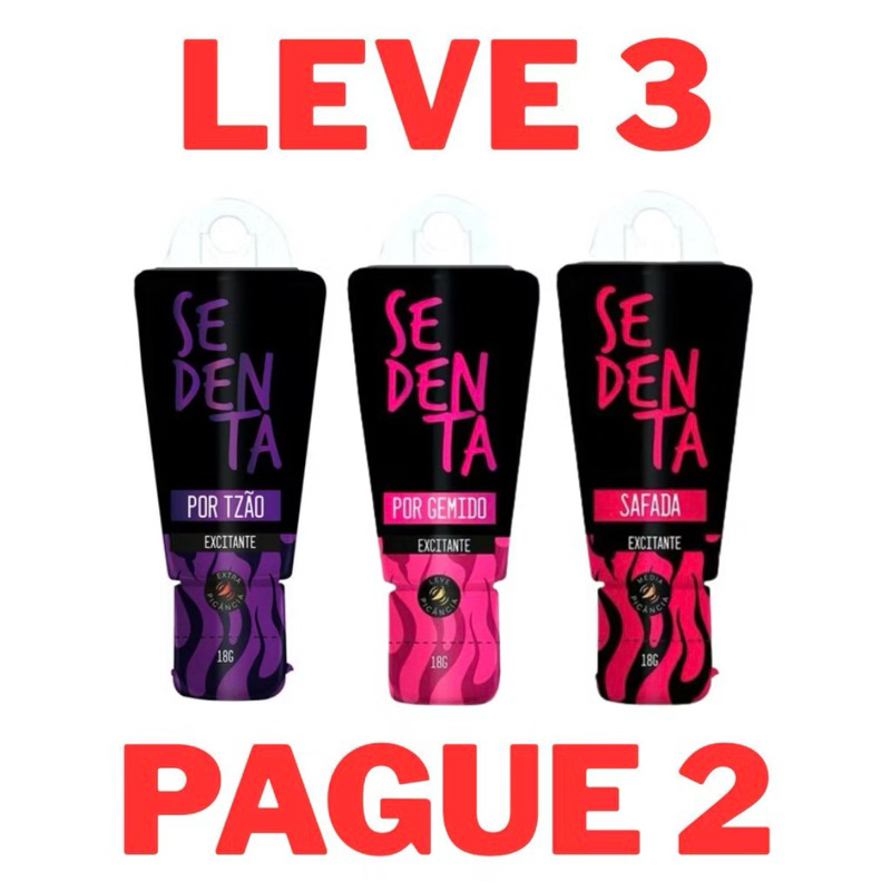 Kit 3 Gel Excitante Beijável Sedenta Promoção 60% Off