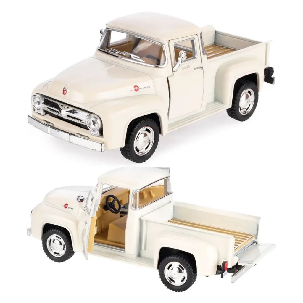 Miniatura Caminhonete Ford F-100 Pick-up Antiga 1956  Metal Escala 1/38