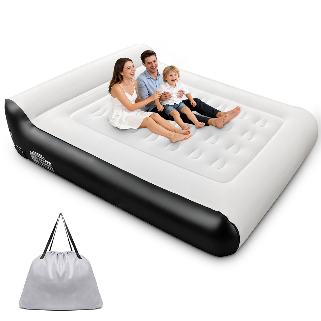 Colchão Inflável Casal Queen com Cabeceira e Bomba Elétrica Embutida 200x150x42cm
