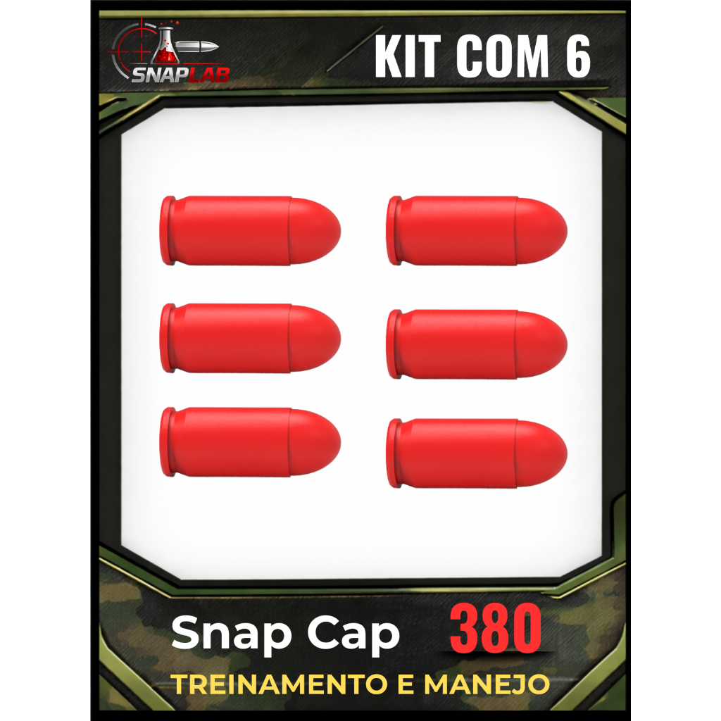 Snap Cap 380 Treinamento e Manejo - Kit com 6 Unidades