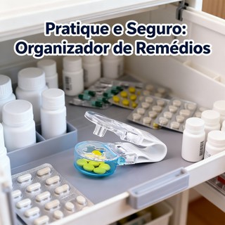 Dispensador de Medicamentos para Comprimidos e Pílulas – Design Compacto e Higiênico para Dosagem Controlada
