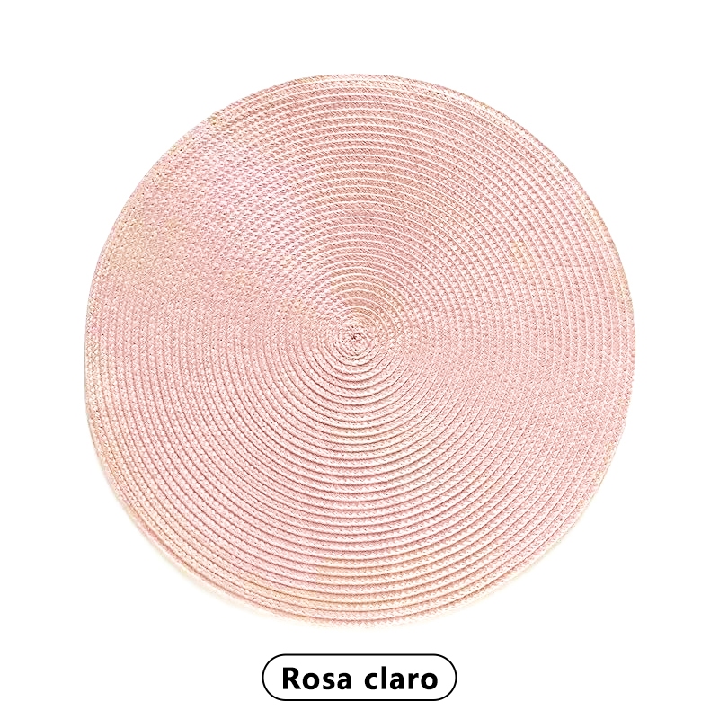 Jogo Americano Redondo Souplast 38cm - Kit 4/6/8 Unidades, Impermeável, Fácil Limpeza, Anticalor