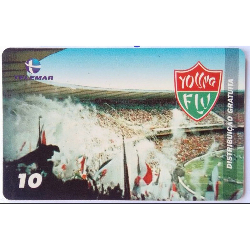 cartão telefônico torcida Young Flu Fluminense - tiragem 5 mil