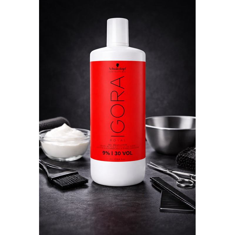 Água Oxigenada Igora 10 20 30 40 Volumes 1 Litro Profissional Alta Performance Schwarzkopf