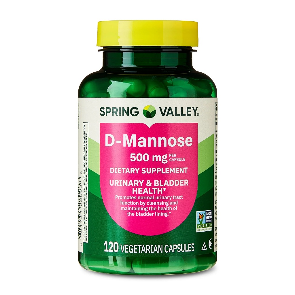 D-MANNOSE 500MG SPRING VALLEY 120 CAPSULAS IMPORTADO EUA