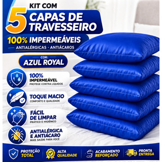 5 Capa Impermeável Para Travesseiro Hospitalar Protetor Antialérgico Antiácaro Fronha Impermeável em Oferta na Shopee