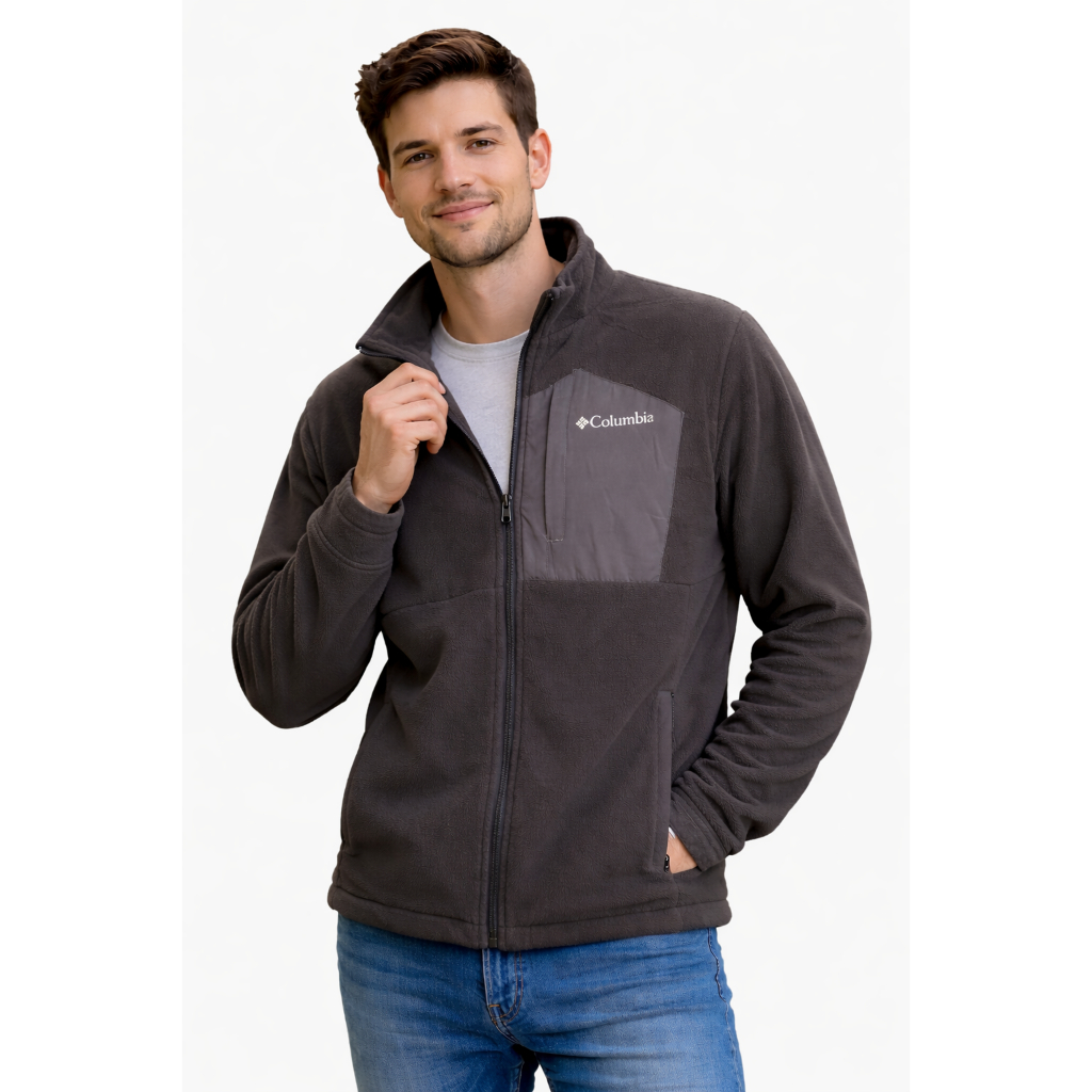 Jaqueta Fleece Columbia Unissex Fast Trek Masculina e Feminina, Azul, Preta, Rosa, Roxo