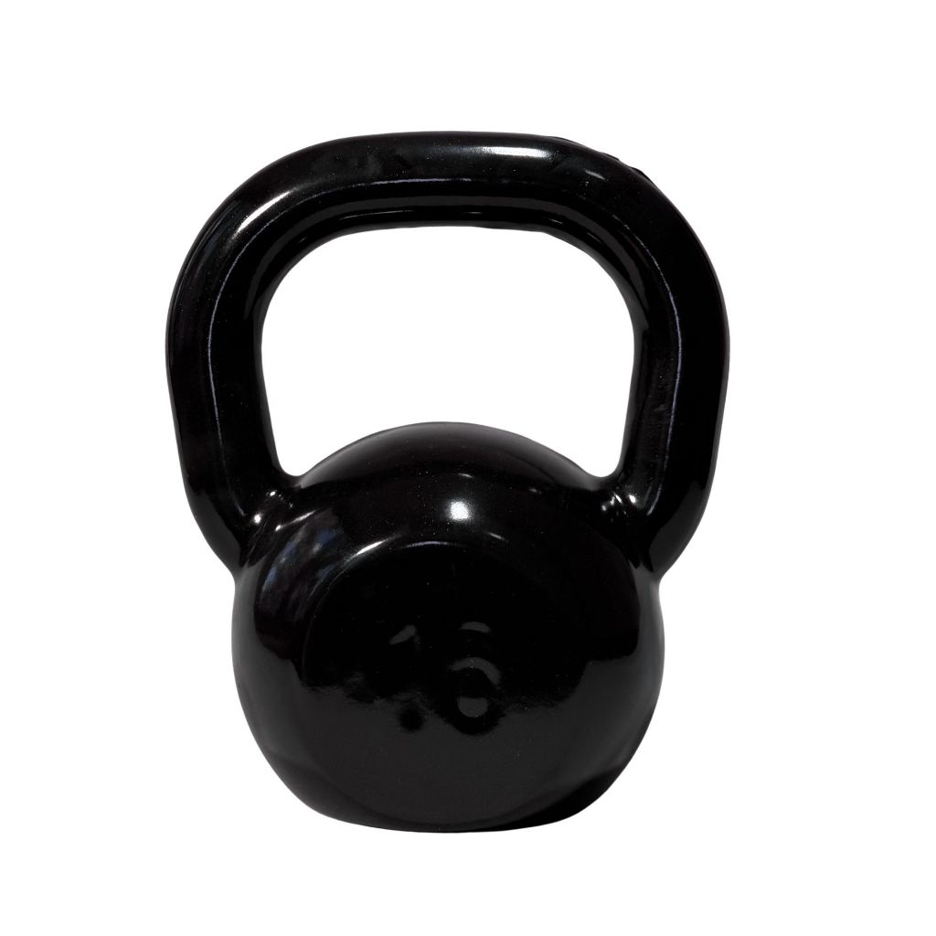 KETTLEBELL DE FERRO 16 KG EMBORRACHADO  - TREINO CASA, ACADEMIA E CROSSFIT