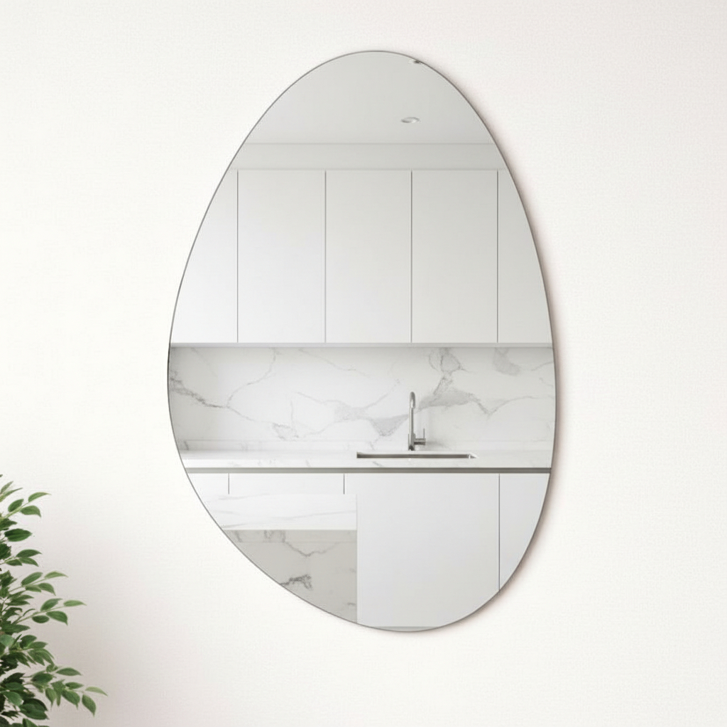 Espelho Orgânico Abstrato Médio – Design Moderno e Sofisticado | Lançamento