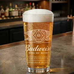 Copo Para Cerveja Budweiser, Copos para Chopp e Cerveja 415ml - Ruvolo