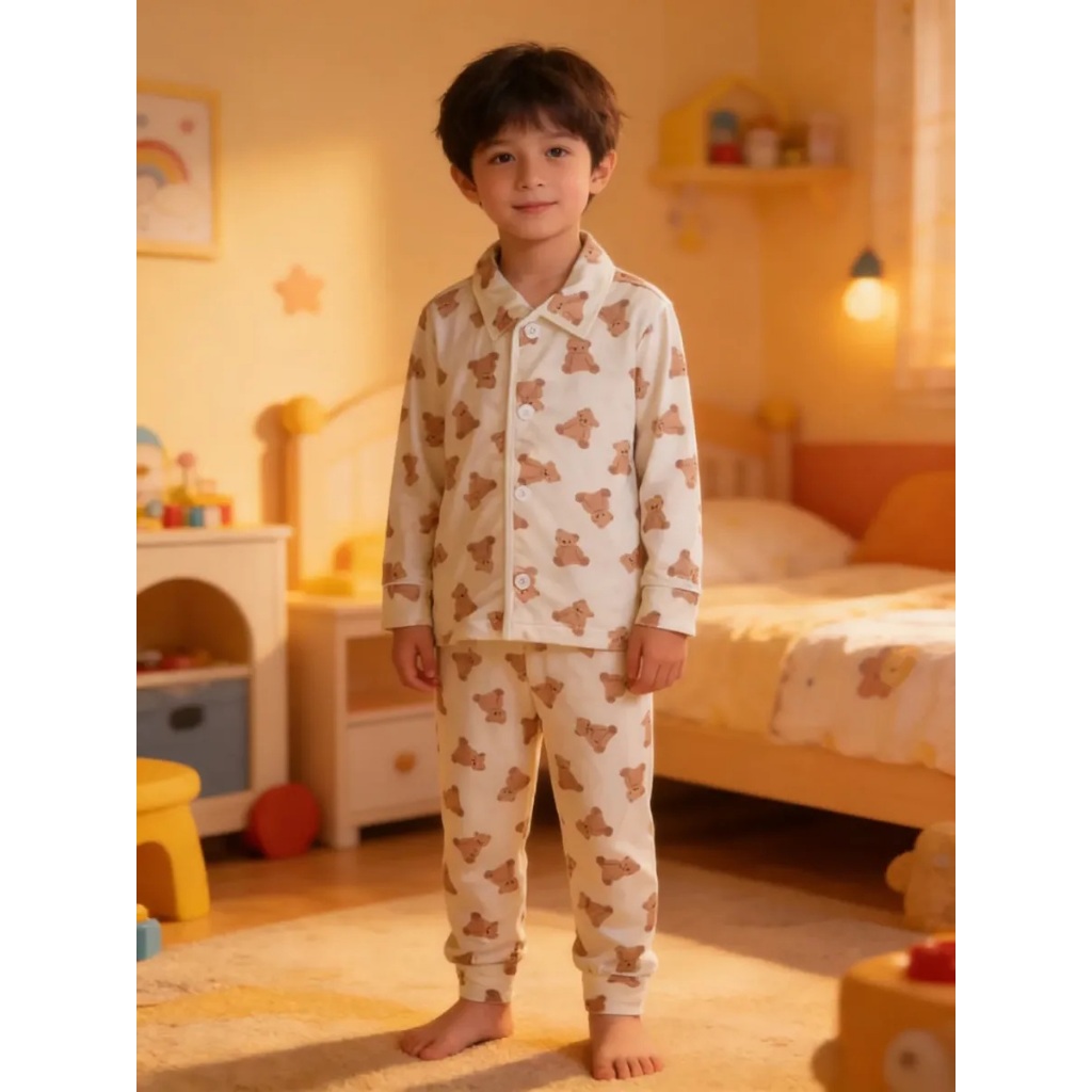Pijama Americano Manga Longa e Calça  Infantil Masculino 1 ao 16
