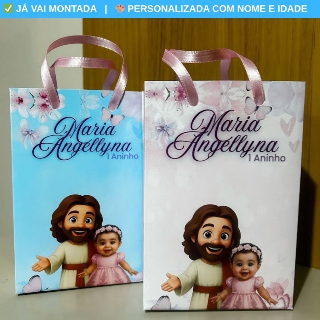 Sacolinha Personalizada Surpresa Jesus Meu Melhor Amigo Festa Infantil | Lembrancinha Aniversário