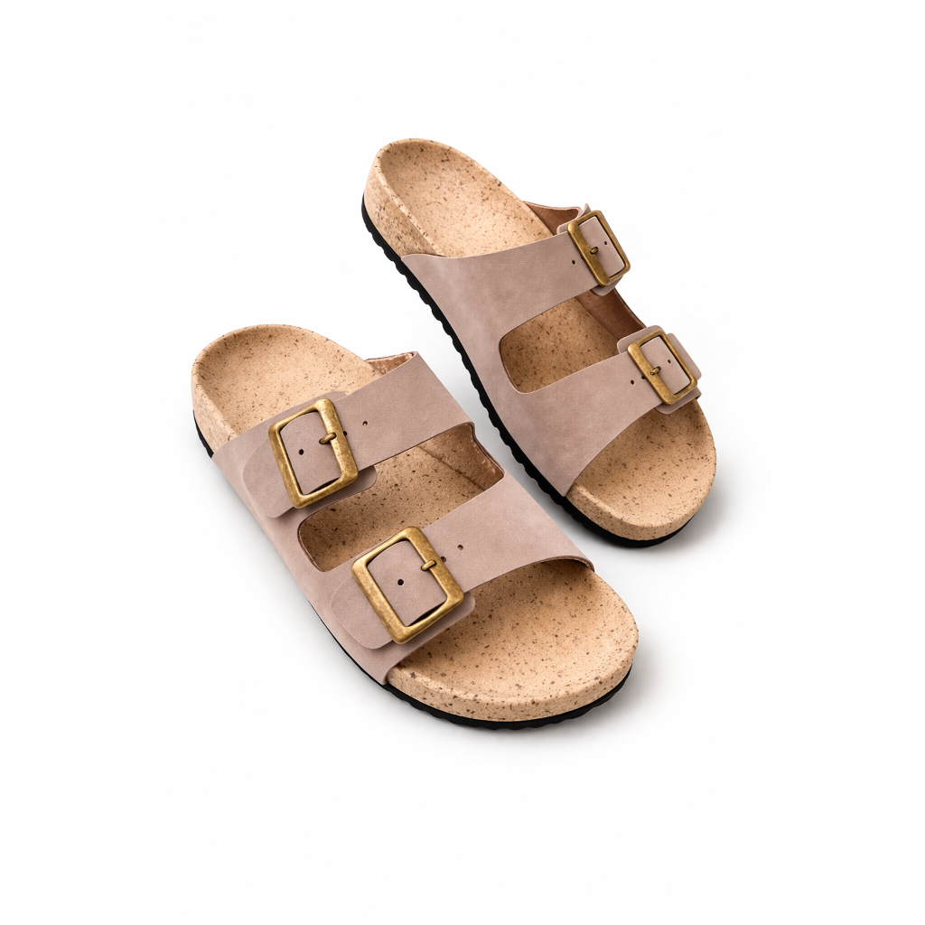 Chinelo Sandália Feminina Anatômica Estilo Birken com Fivelas – Conforto Casual Antiderrapante Leve e Moderna