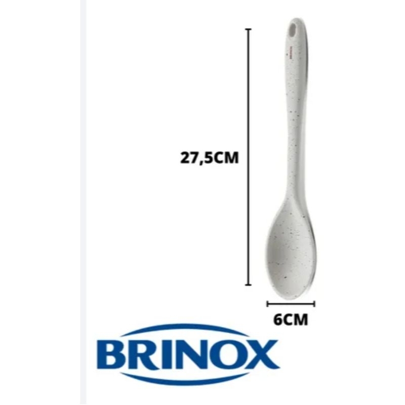 Colher de Silicone Brinox – Utensílio de Cozinha Antiaderente, Resistente ao calor e Durabilidade