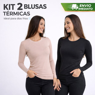 Kit 2 Blusas Térmicas Femininas Peluciadas Segunda Pele (MAJU COMÉRCIO ATACADISTA)