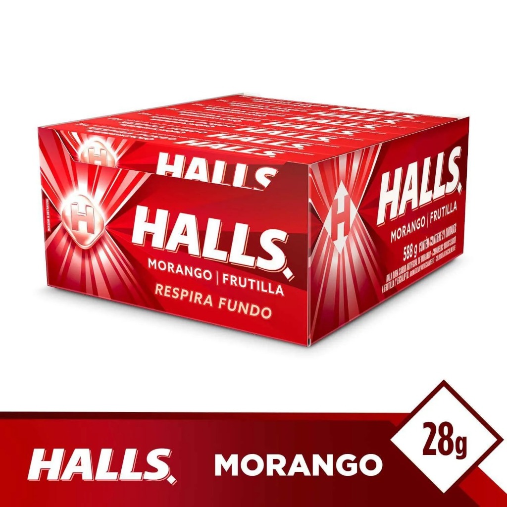Drops Halls 21un Morango