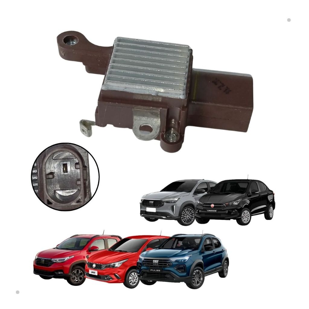 Regulador de Voltagem Fiat Argo Pulse Strada Cronos 1.3 Original 51984065 Alternador 120A