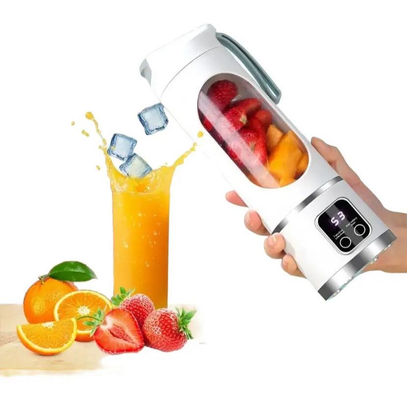 Mini Liquidificador Portátil Usb 8 Lâminas 450 Ml Batedor
