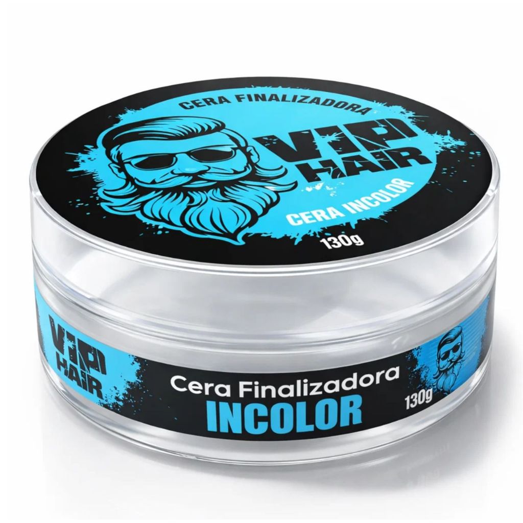 Pomada Cera Modeladora Vip Hair 130g Cabelo Masculino Fixação Natural Duradoura