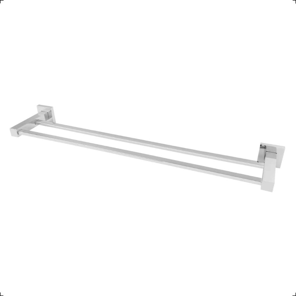 Suporte Porta Toalha Banho Duplo Toalheiro Banheiro Inox 304