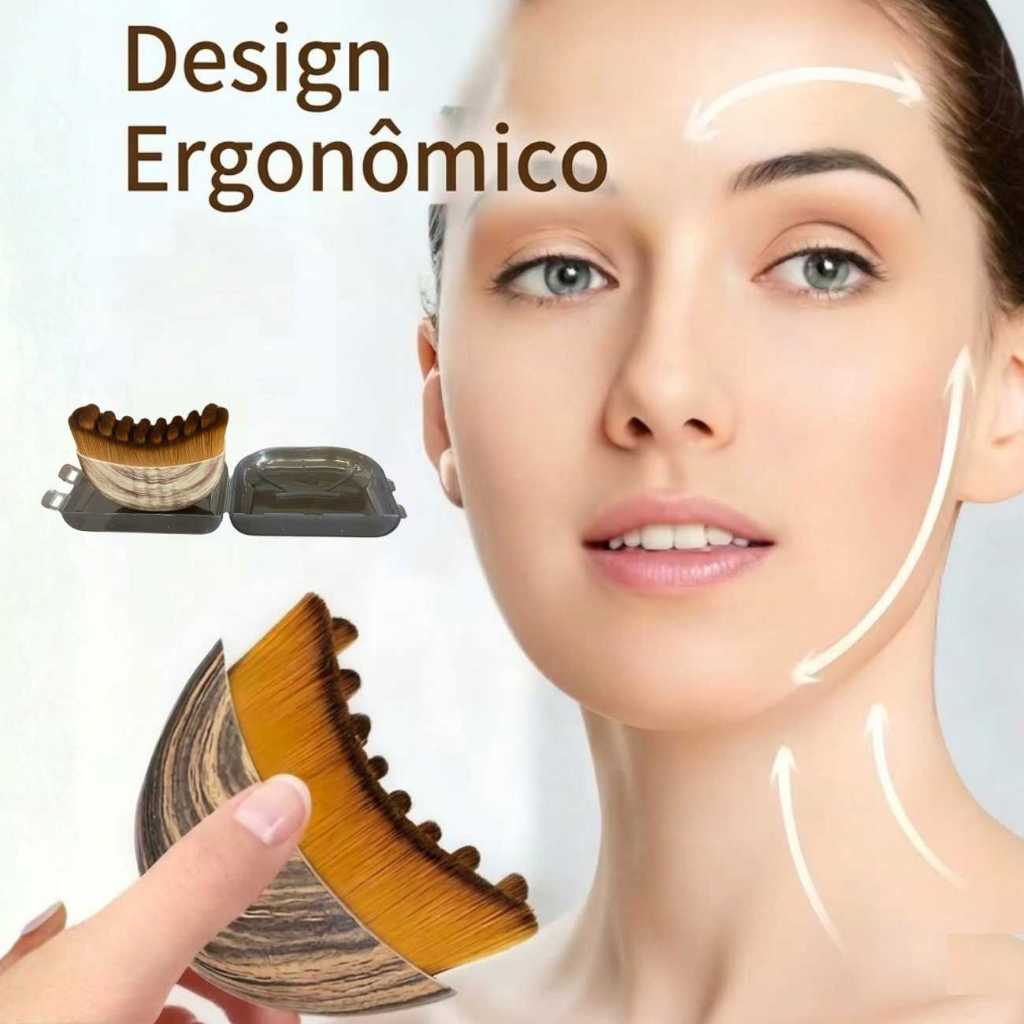 Escova Facial Drenagem Linfática Anti Reduz Inchaço Lifting rosto com caixa Ferramenta Macia Para Contorno E Mandíbula em Oferta na Shopee