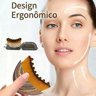 Escova Facial Drenagem Linfática Anti Reduz Inchaço Lifting rosto com caixa Ferramenta Macia Para Contorno E Mandíbula em Oferta na Shopee