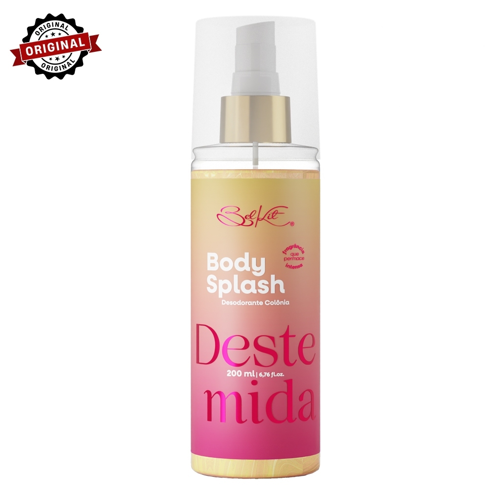 Body Splash Com Brilho Destemida Glow 200ml BELKIT | Alta Projeção | Alta fixação | Perfumaria Fina