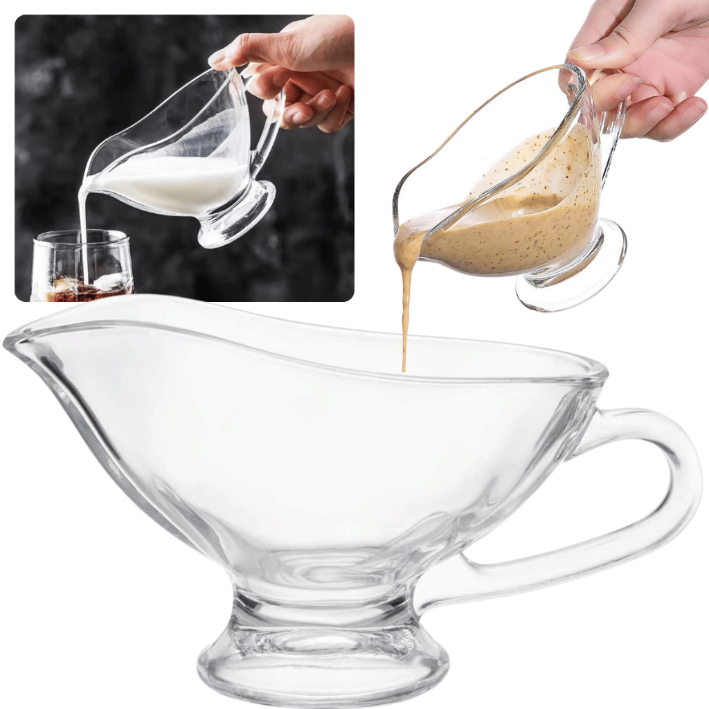 Molheira 180ml Cristal Seul para Servir Molhos Caldas Cremes Doces Salada Elegante Mesa