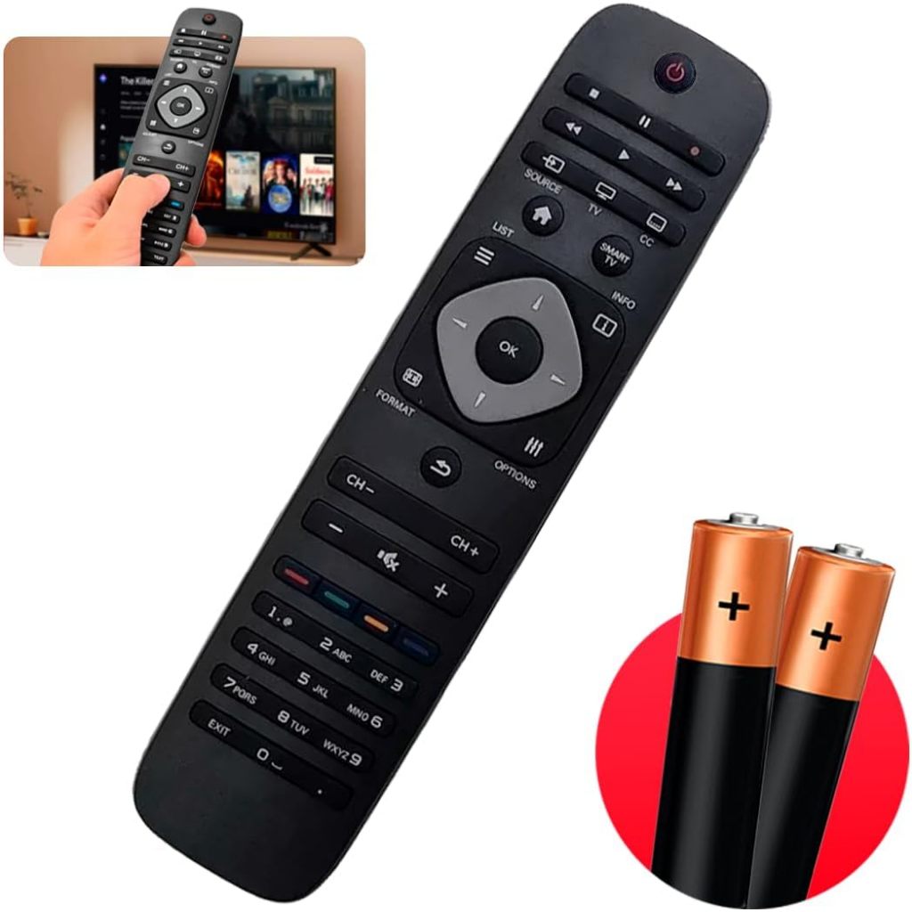 Controle Remoto Compatível Tv Philips Smart 42pfl5008g/78  Lcd Led Todas Polegadas 24 32 40 42 47 52