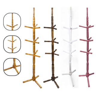 Cabide Cabideiro Arara De Roupas 10 Gachos Mancebo Organizador de Roupa Madeira Reforçado De Chão em Oferta na Shopee