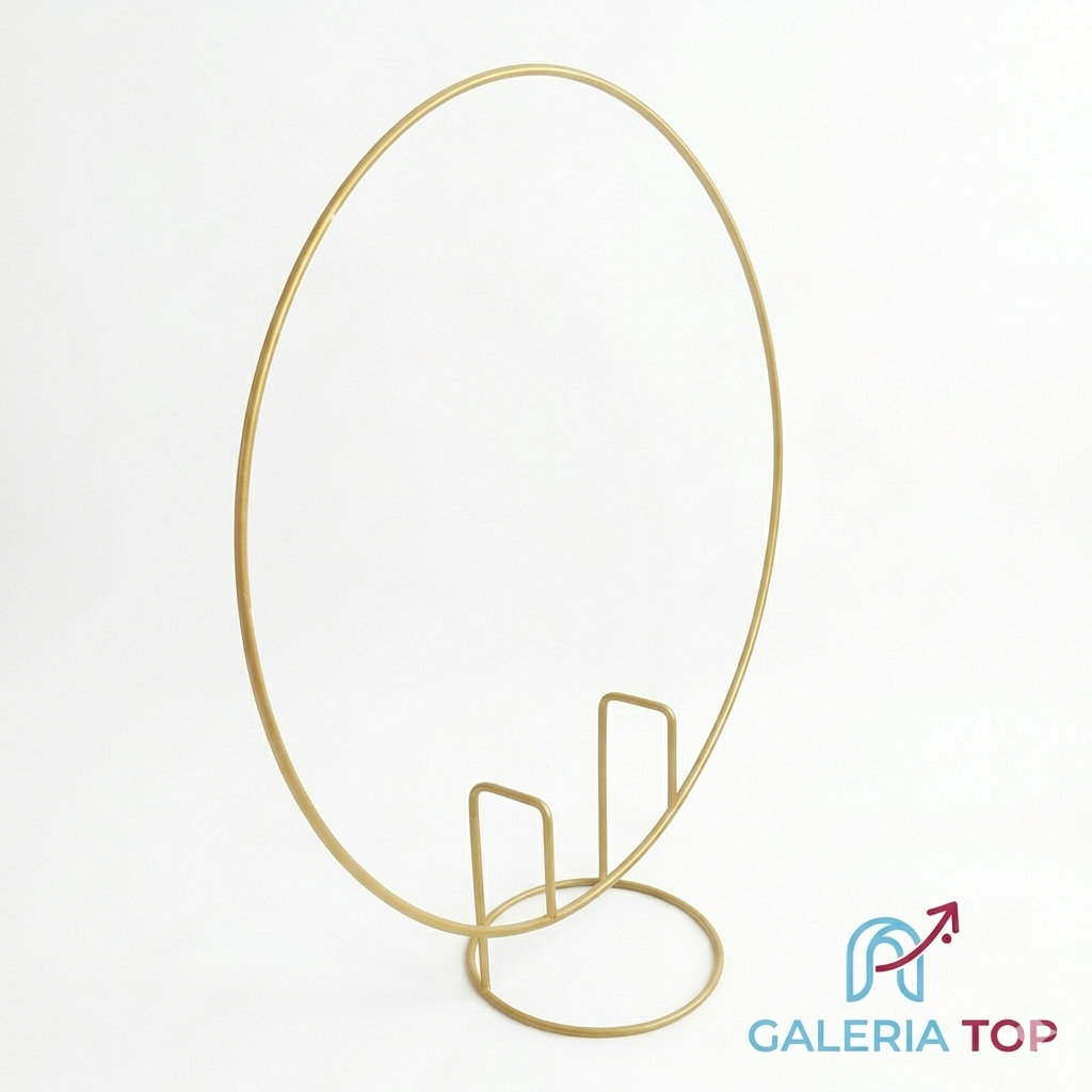 Mini Painel Arco De Mesa Para Festa Redondo Decoraçao 50cm Dourado