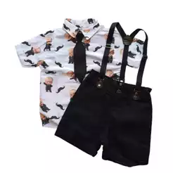 Conjunto Suspensório Temático PODEROSO CHEFINHO Aniversários e Festas.