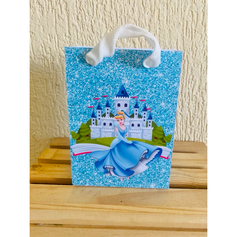 Sacolinha Personalizada Cinderela | Lembrancinha Festa Infantil Princesa | Sacola Personalizada