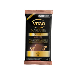 Chocolate ao Leite com Cereais Zero Açúcar Sem Glúten Vitao Marcante 22 g