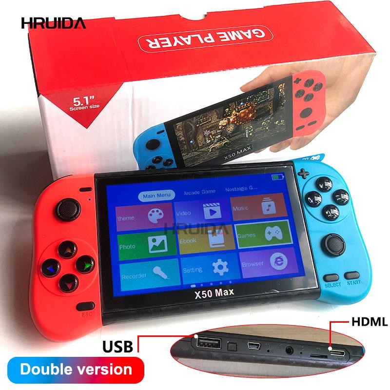 Console Portátil X50 5.1” +1000 Jogos Retro Vídeo Game