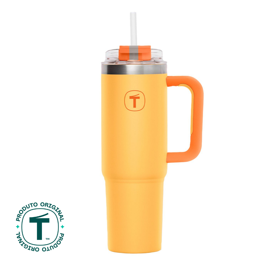 Copo Térmico Tupperware Big T com Canudo 1,1L
