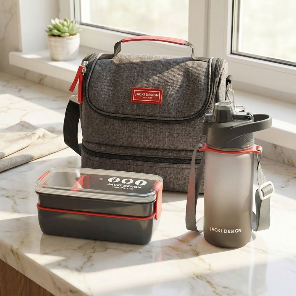Kit Fitness - BPA Free - melhor custo benefício | Garrafa + Marmita + Bolsa termica |Jacki Design