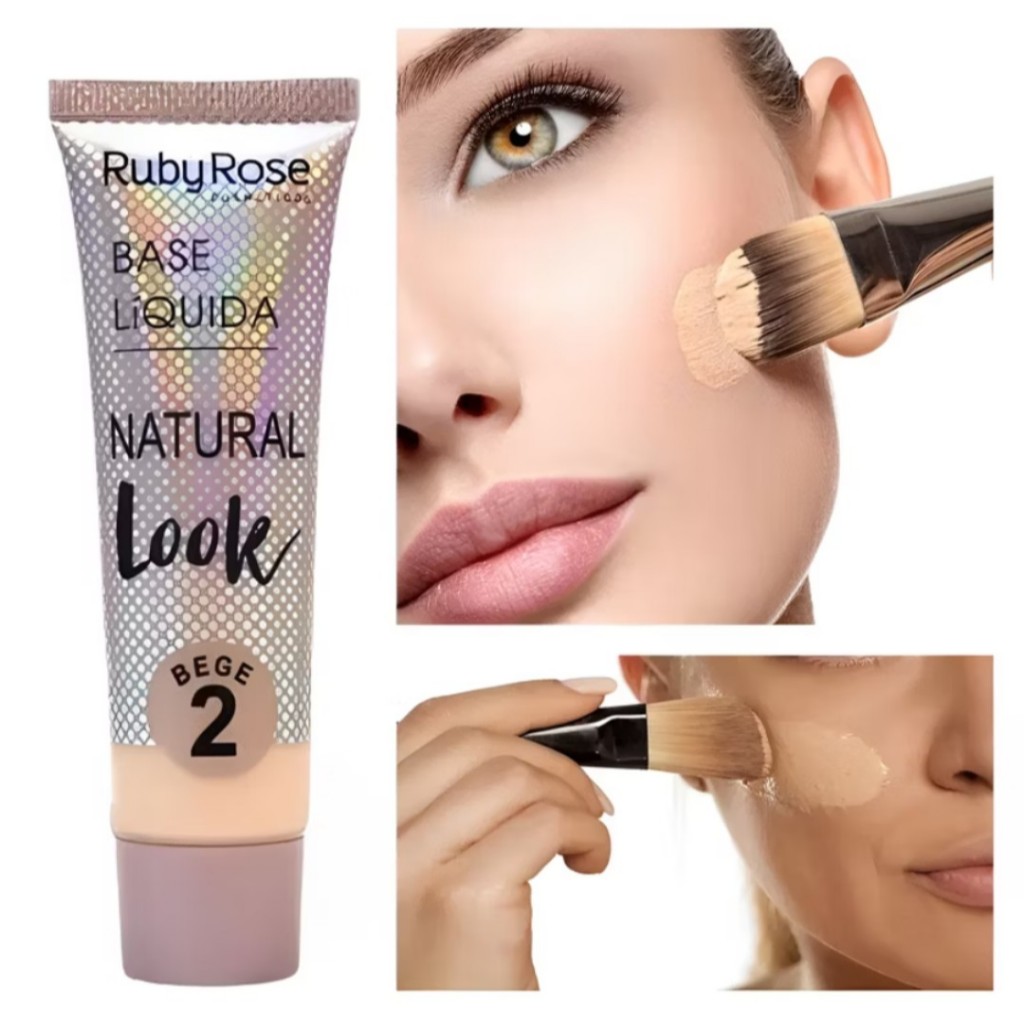Base Líquida Facial Ruby Rose Natural Look - maquiagem
