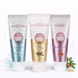 Linha Ozônio Kokeshi unidades Cremes Faciais Óleo de Girassol Colageno Pele Plena Rosa Moqueta 45g em Oferta na Shopee