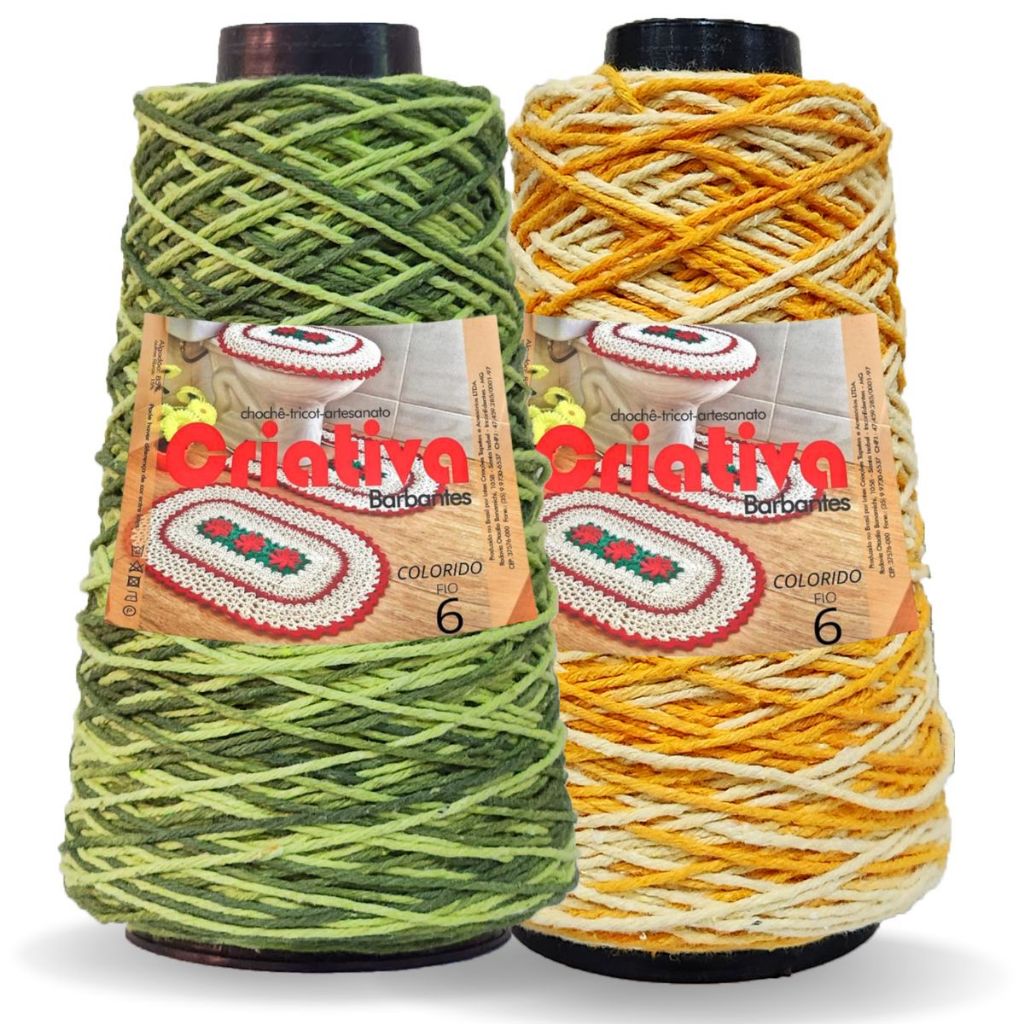 Kit 2 Unidades Barbante Criativa 200g N.º 6 MIX Multicolor