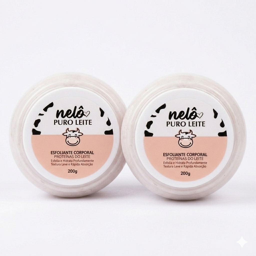 Kit 2 Esfoliante Coporl Puro Leite Vaquinha Nelô 200g